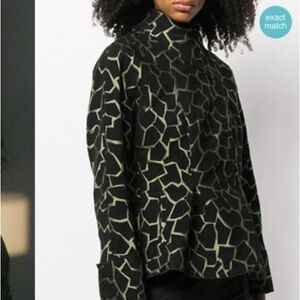 Emporio Armani Black and Green Patterned Blazer